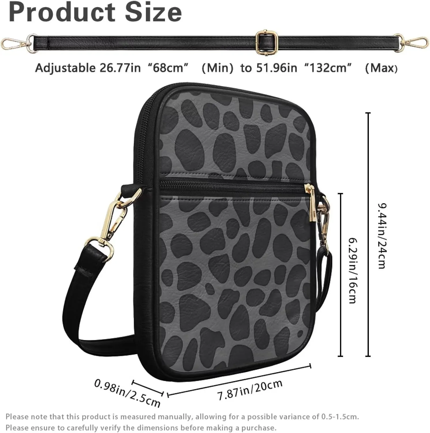 COEQINE Leather Messenger Bags for Men Crossbody Bag Aesthetic Small Shoulder Bag Waterproof Crossbody Bag Business Work