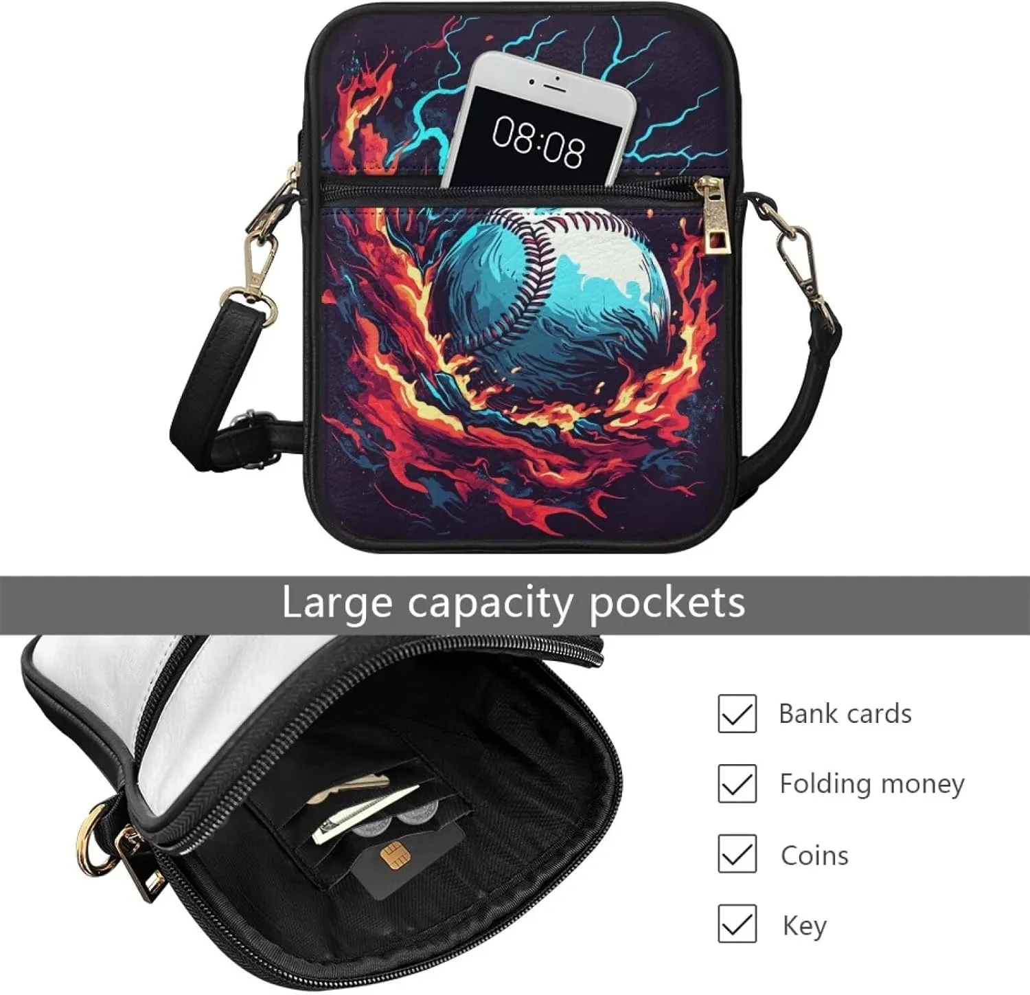 COEQINE Leather Messenger Bags for Men Crossbody Bag Aesthetic Small Shoulder Bag Waterproof Crossbody Bag Business Work