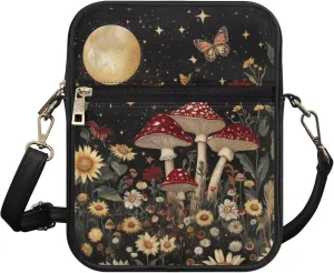 COEQINE Sunset Horse Messenger Bag for Women Crossbody Vintage Designs Leather Shoulder Bag for Ladies for Work