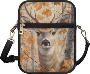 COEQINE Sunset Horse Messenger Bag for Women Crossbody Vintage Designs Leather Shoulder Bag for Ladies for Work
