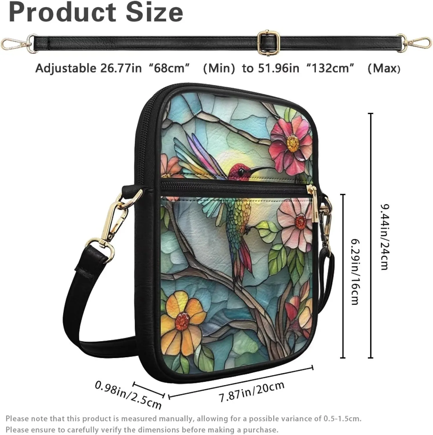 COEQINE Womens Messenger Bag with Zipper Leather Messenger Purse for Woman Crossbody Purse with Adjustable Strap Handbag
