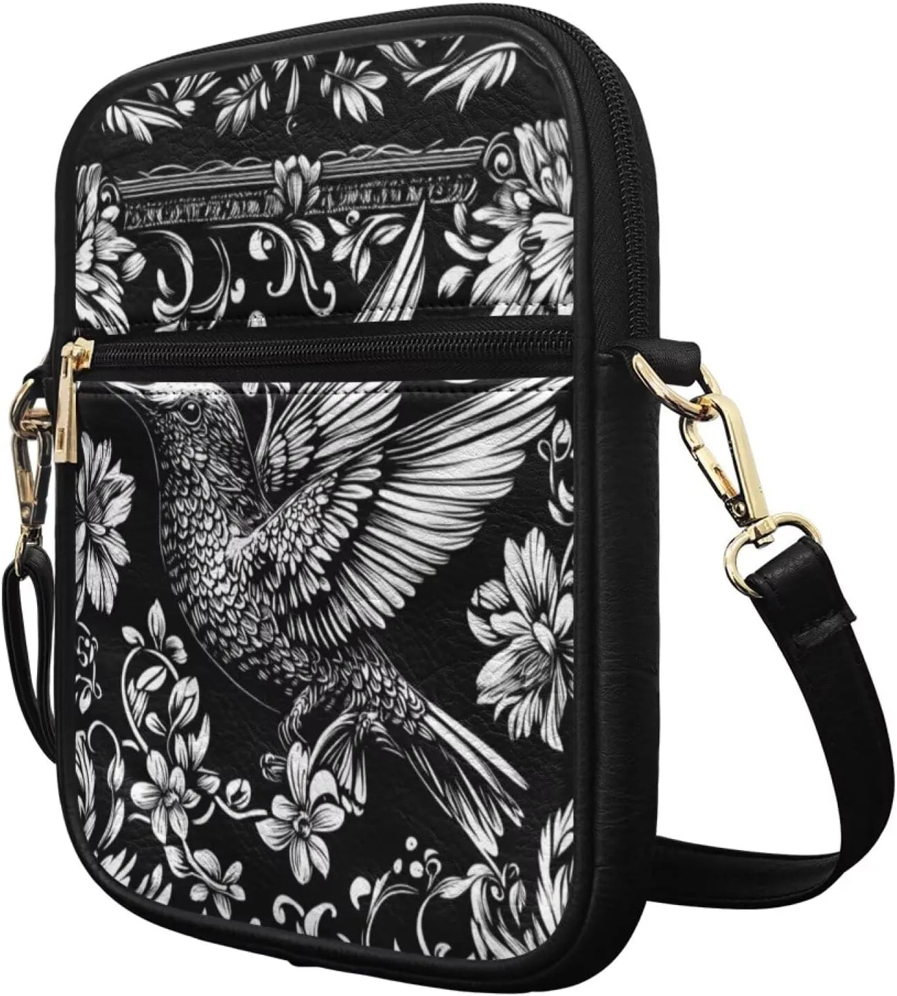 COEQINE Womens Messenger Bag with Zipper Leather Messenger Purse for Woman Crossbody Purse with Adjustable Strap Handbag
