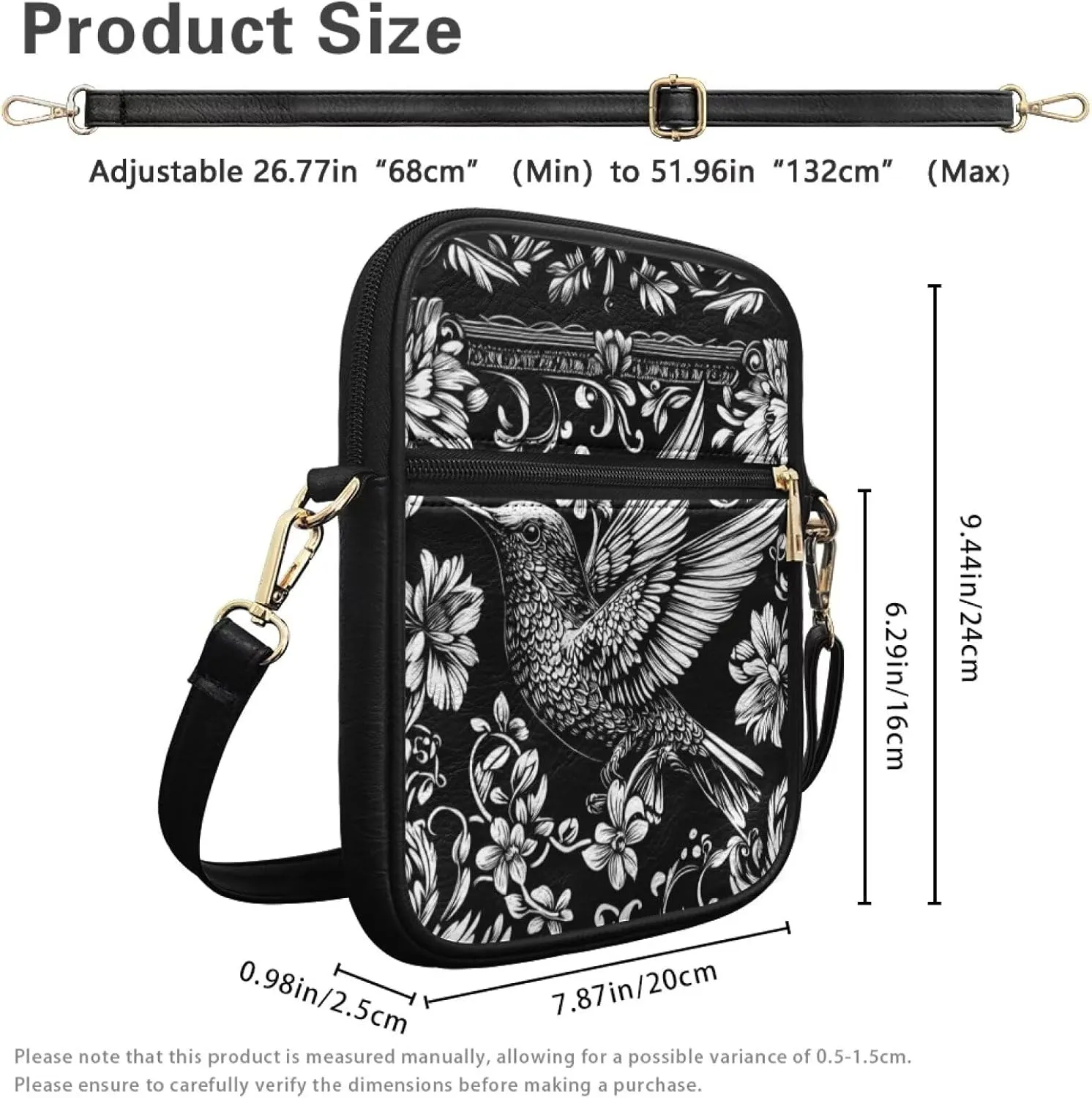 COEQINE Womens Messenger Bag with Zipper Leather Messenger Purse for Woman Crossbody Purse with Adjustable Strap Handbag