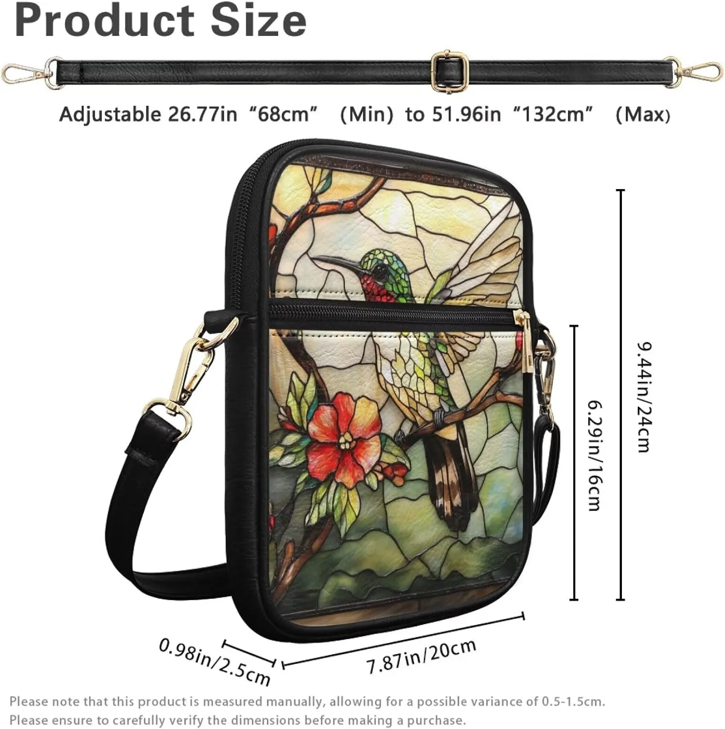 COEQINE Womens Messenger Bag with Zipper Leather Messenger Purse for Woman Crossbody Purse with Adjustable Strap Handbag