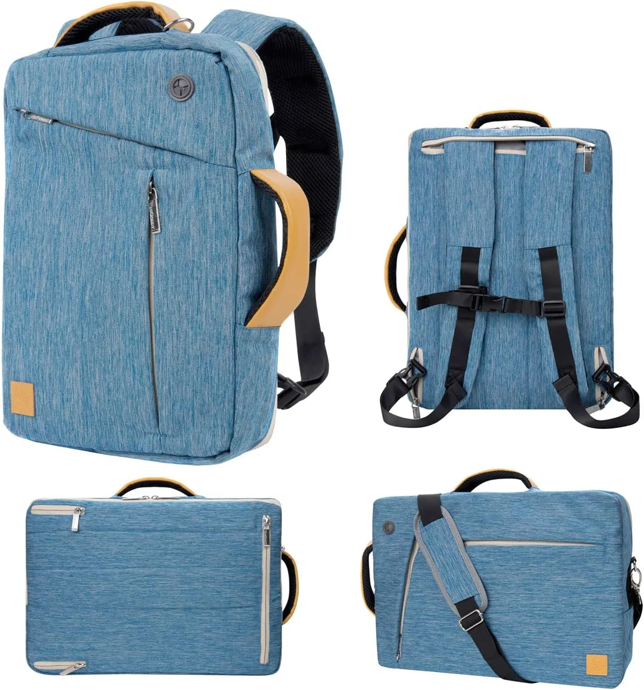 Convertible Laptop Shoulder Bag Messenger Bag Sleeve Case for Men Women Work Travel 13 14 15 15.6 16 17 17.3 Inch