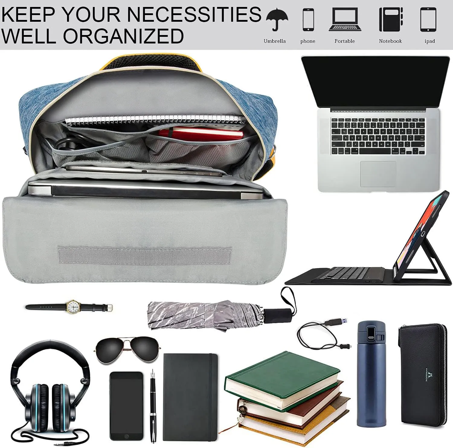 Convertible Laptop Shoulder Bag Messenger Bag Sleeve Case for Men Women Work Travel 13 14 15 15.6 16 17 17.3 Inch