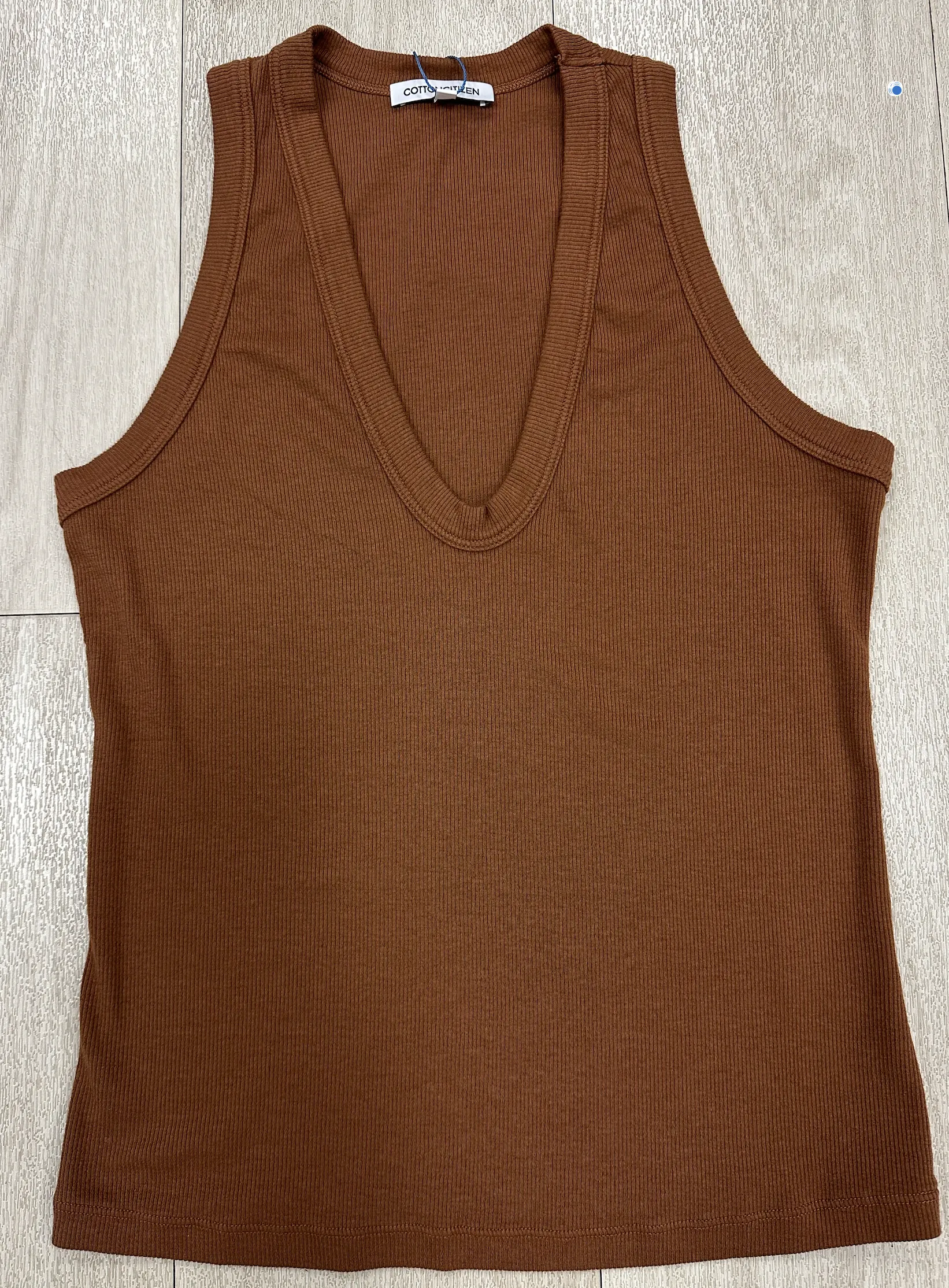 Cotton Citizen Verona U Neck Tank Pecan