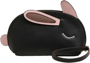 Cute Bunny Wristlet Handbag Small Chic Fashion Clutch Purse for Women Kawaii PU Leather Fashion Trendy Travel Pouch