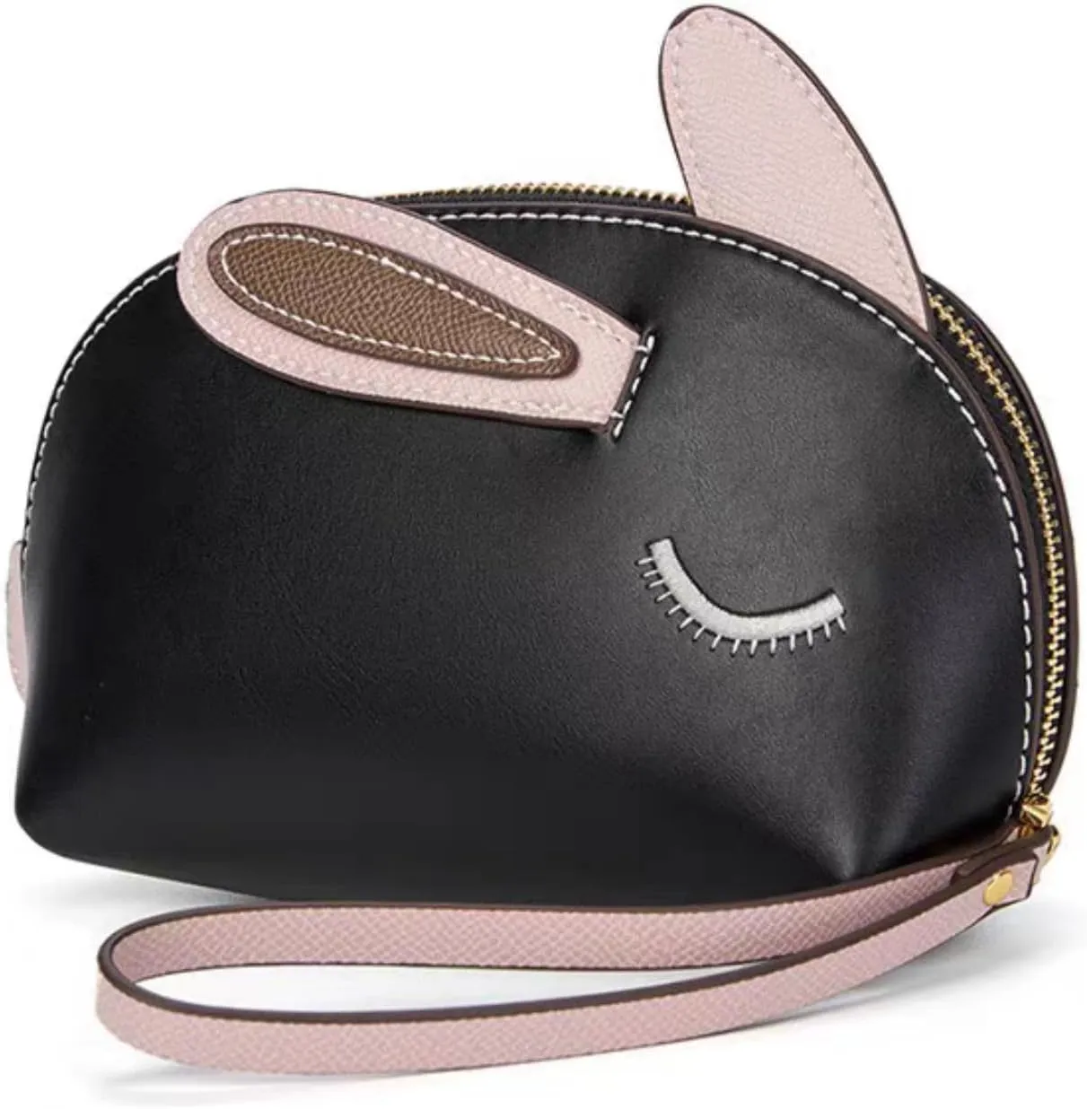 Cute Bunny Wristlet Handbag Small Chic Fashion Clutch Purse for Women Kawaii PU Leather Fashion Trendy Travel Pouch