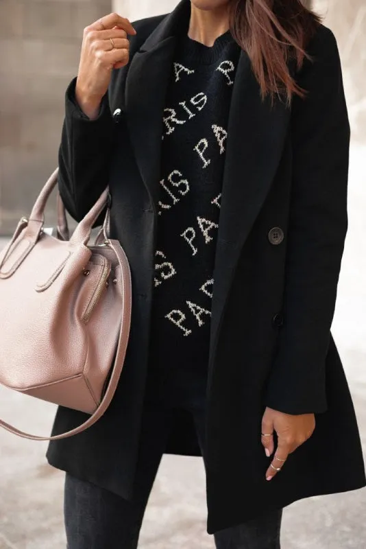 Devika  | Elegant Lapel Coat
