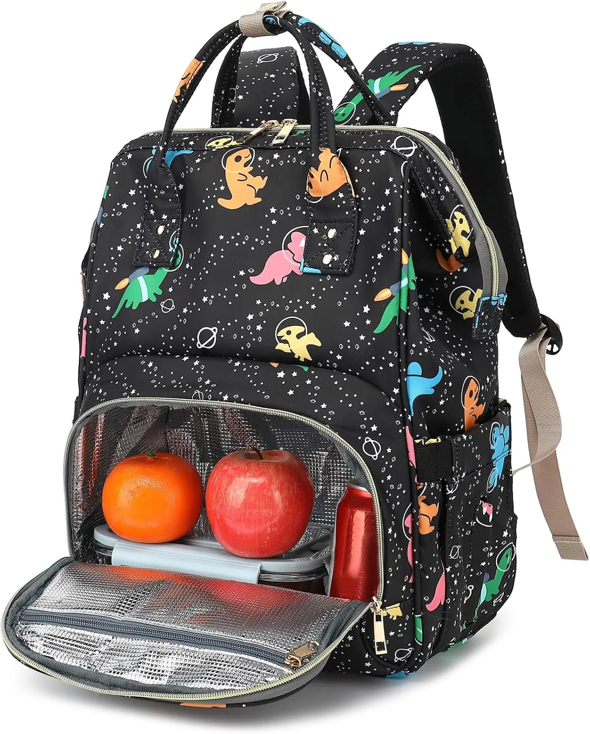 Dinosaur Lunch Backpack Laptop Backpack for Women, Girls School Backpack College Bookbags Travel Backpack