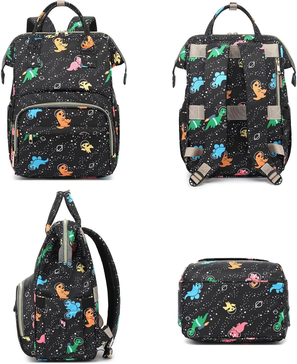 Dinosaur Lunch Backpack Laptop Backpack for Women, Girls School Backpack College Bookbags Travel Backpack