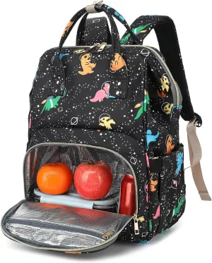 Dinosaur Lunch Backpack Laptop Backpack for Women, Girls School Backpack College Bookbags Travel Backpack
