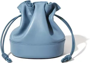 Drawstring Bucket Bag for Women,Lambskin genuine leather shoulder bag,trendy water bucket crossbody bag.