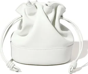 Drawstring Bucket Bag for Women,Lambskin genuine leather shoulder bag,trendy water bucket crossbody bag.