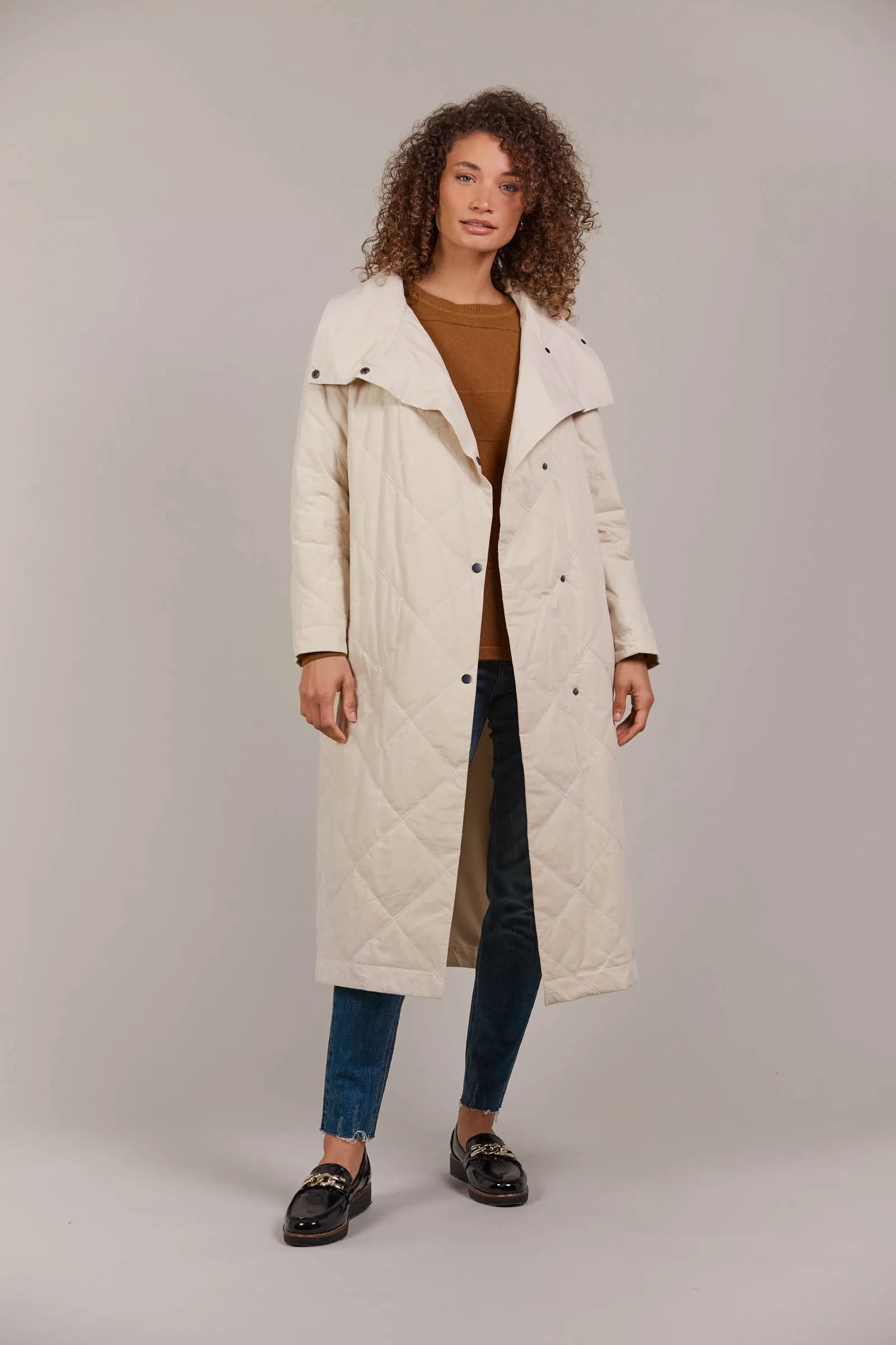 Eb & Ive Agro coat  Ecru