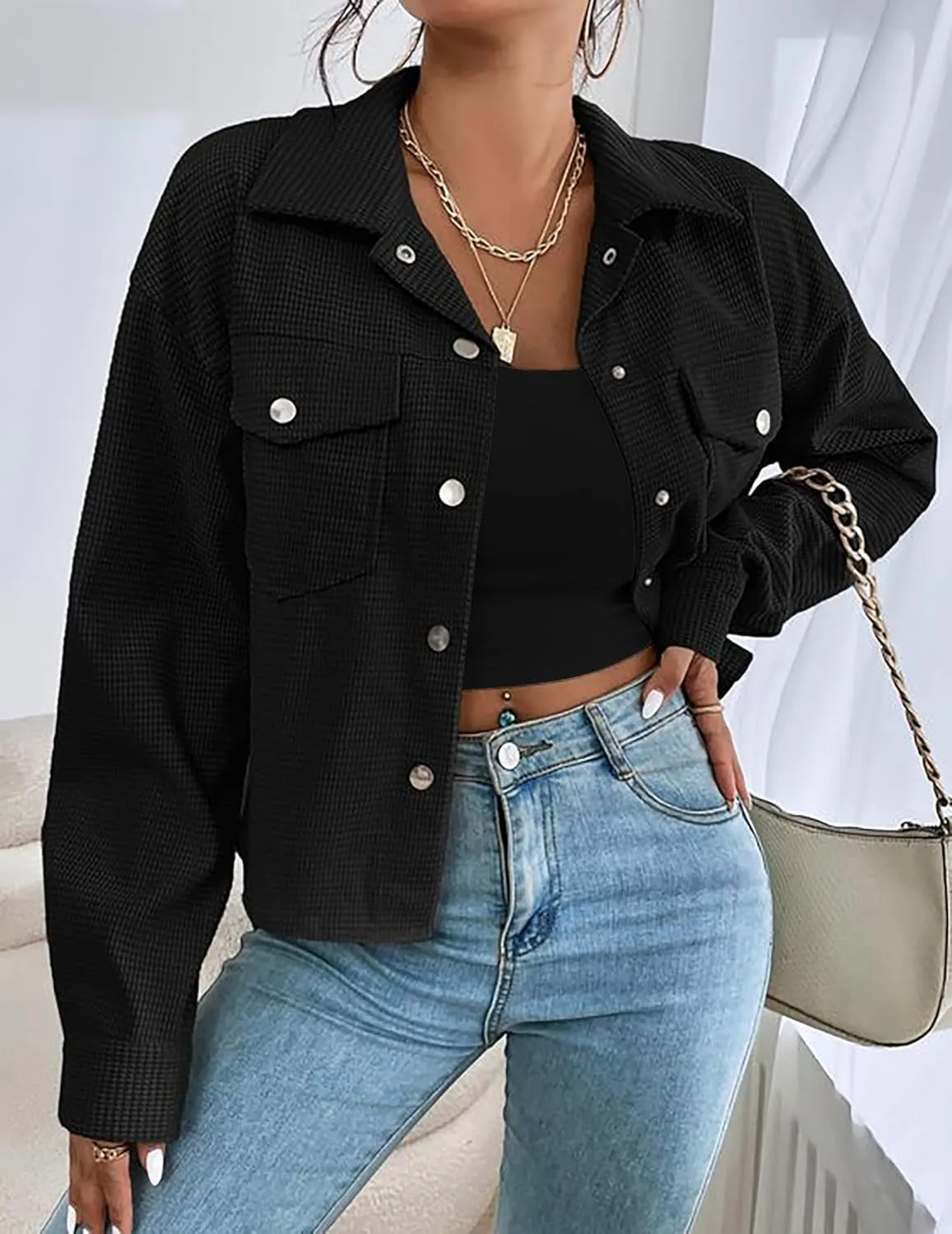 Ekouaer 3 Piece Long Sleeve Crop Tops for Women Scroop Neck Base Layer Basic Thermal Undershirts S-XXL