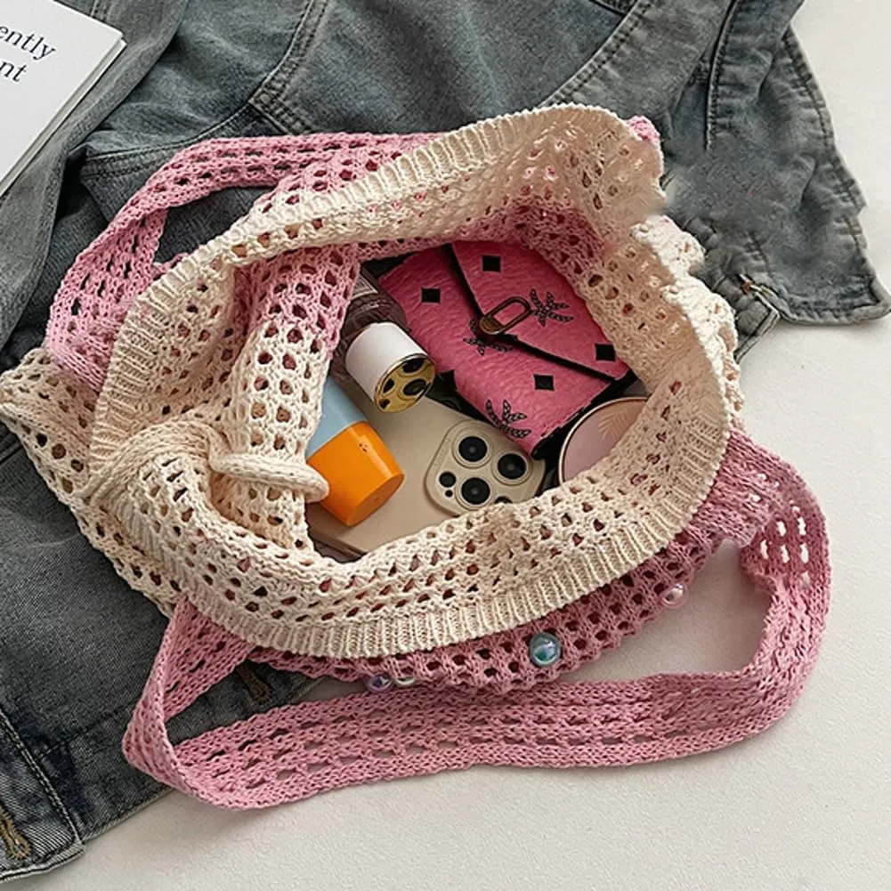 Epsion 2025 Woven Tote Bag for Women Summer Handbag Chic Hobo Handle Purse Shoulder Bag Beach Travel