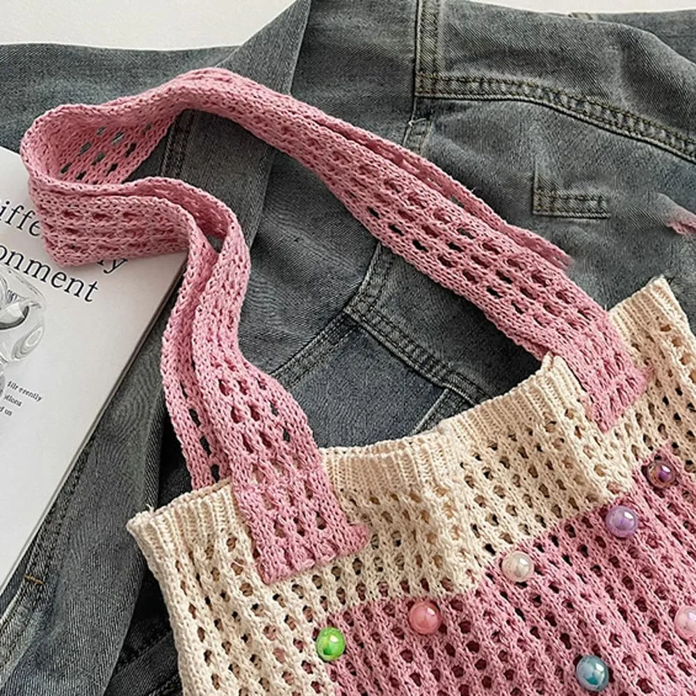Epsion 2025 Woven Tote Bag for Women Summer Handbag Chic Hobo Handle Purse Shoulder Bag Beach Travel