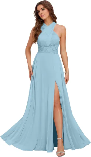Everlong Infinity Bridesmaid Dresses Chiffon Long Wedding Guest Dresses Maxi Convertible Dress EL014