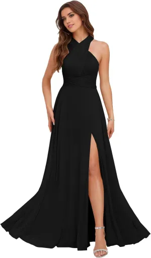 Everlong Infinity Bridesmaid Dresses Chiffon Long Wedding Guest Dresses Maxi Convertible Dress EL014