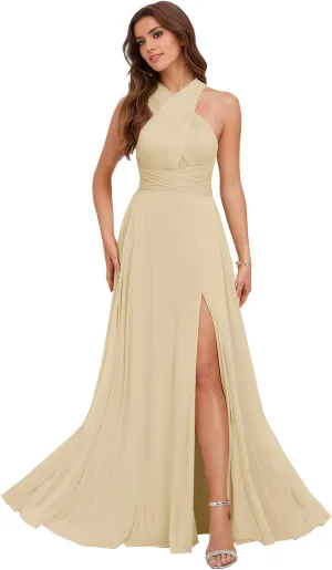Everlong Infinity Bridesmaid Dresses Chiffon Long Wedding Guest Dresses Maxi Convertible Dress EL014