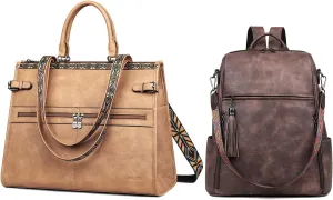 FADEON Laptop Bag and Laptop Backpack Purse for Women