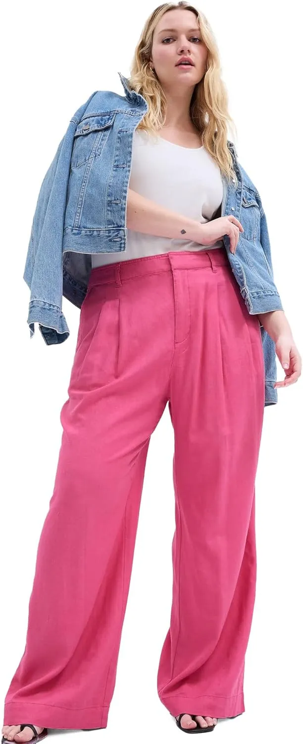 GAP Women's High Rise Linen Wide Leg Pant