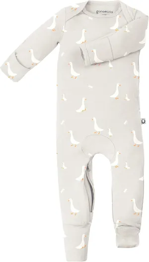 GUNAMUNA Unisex Baby, Toddler Ultra-Soft Convertible Pajama, Footie Romper Sleeper with Diaper Zipper for Easy Changing