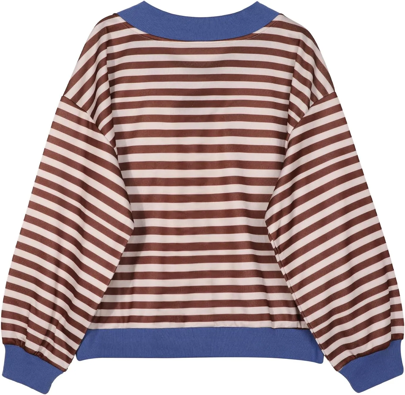 Hilinker Womens V Neck Oversized Sweatshirts Casual Drop Shoulder Long Sleeve Pullover Tops