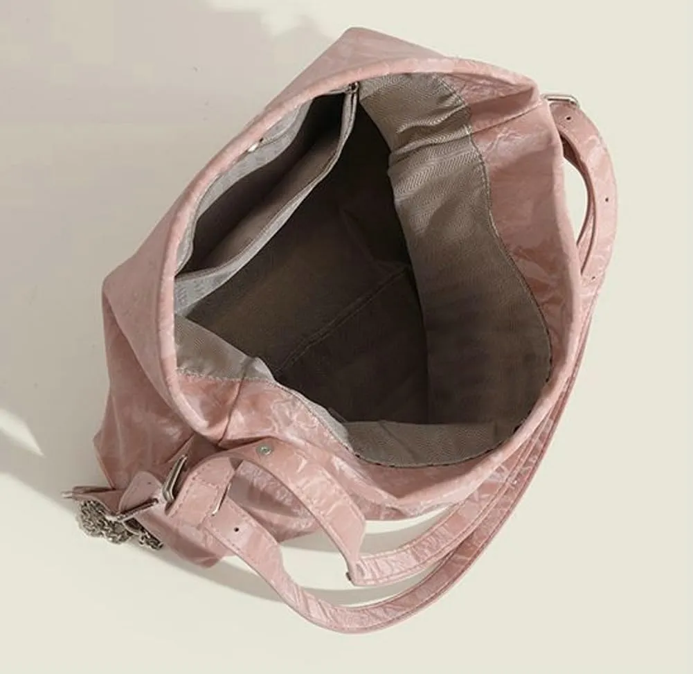 Hobo Bag for Women Chic Vegan Leather Tote Bag Purse Adjustable Casual Shoulder Bag Soft Sling Crossbody Bag
