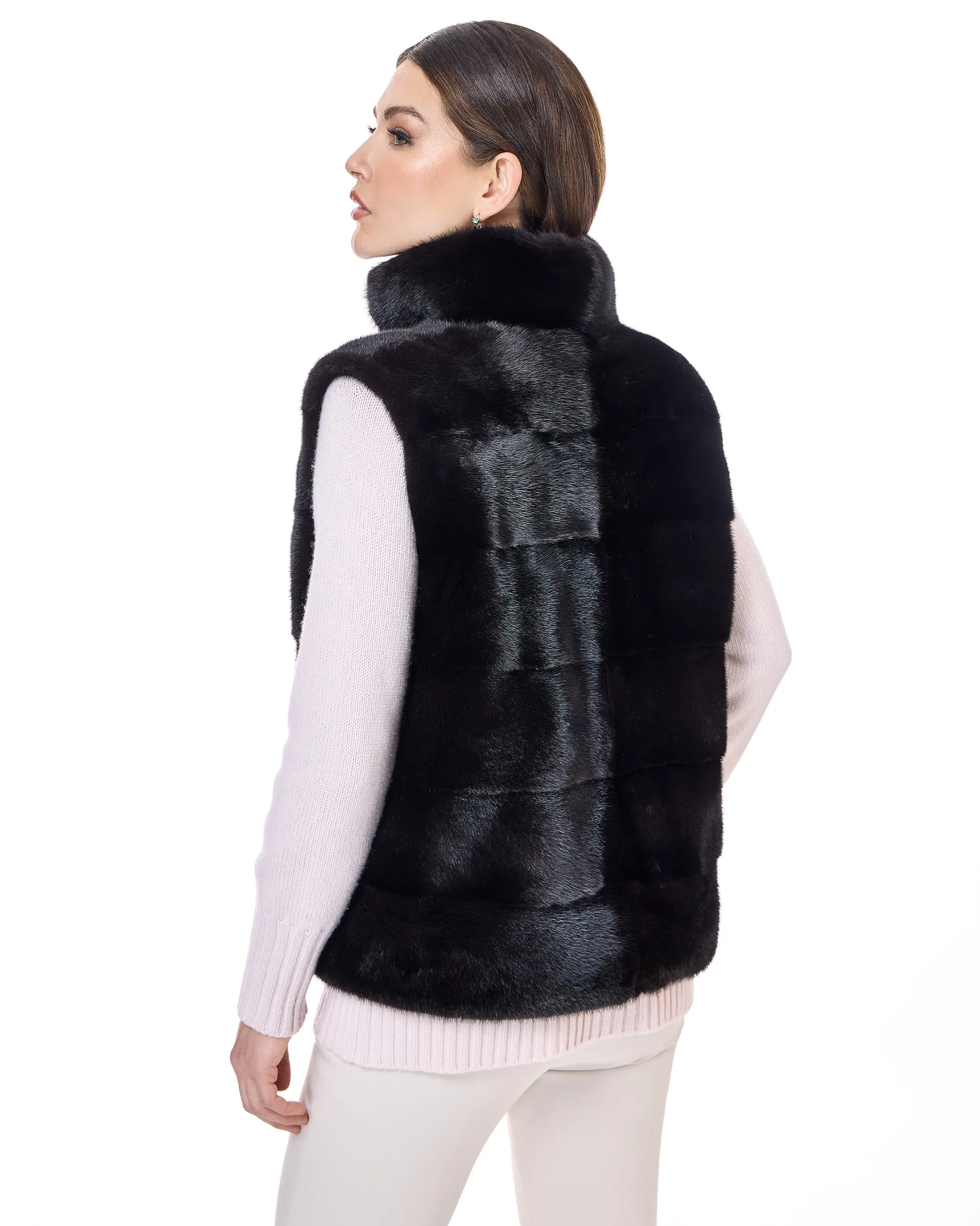 Horizontal Mink Vest