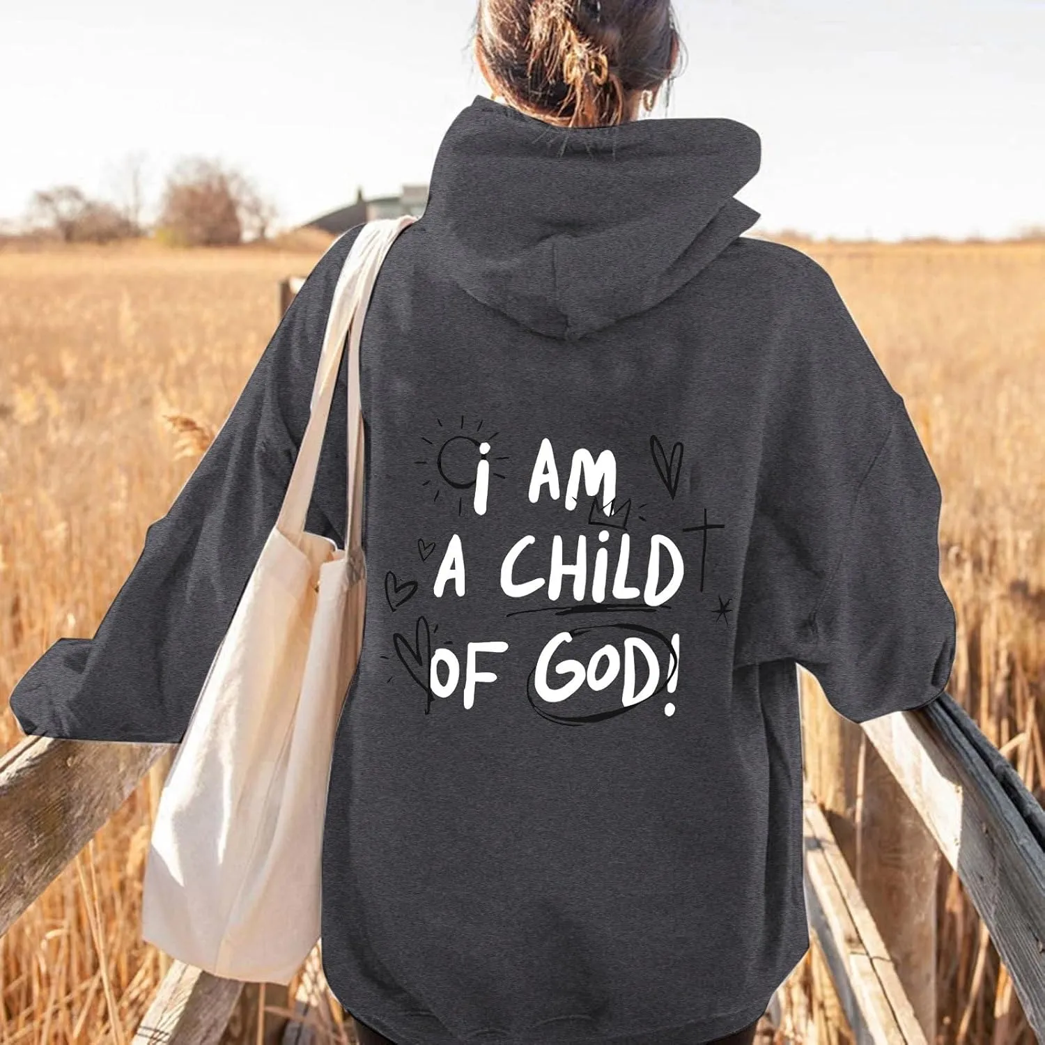 I am a Child Of God Hoodie Christian Faith Religious God Tops Man Woman Longs Leeve Pullover Sweatshirt