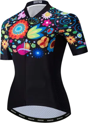 JPOJPO Bike Jersey Women, Racing Women's Cycling Shirt Tops S-3XL,4 Pockets
