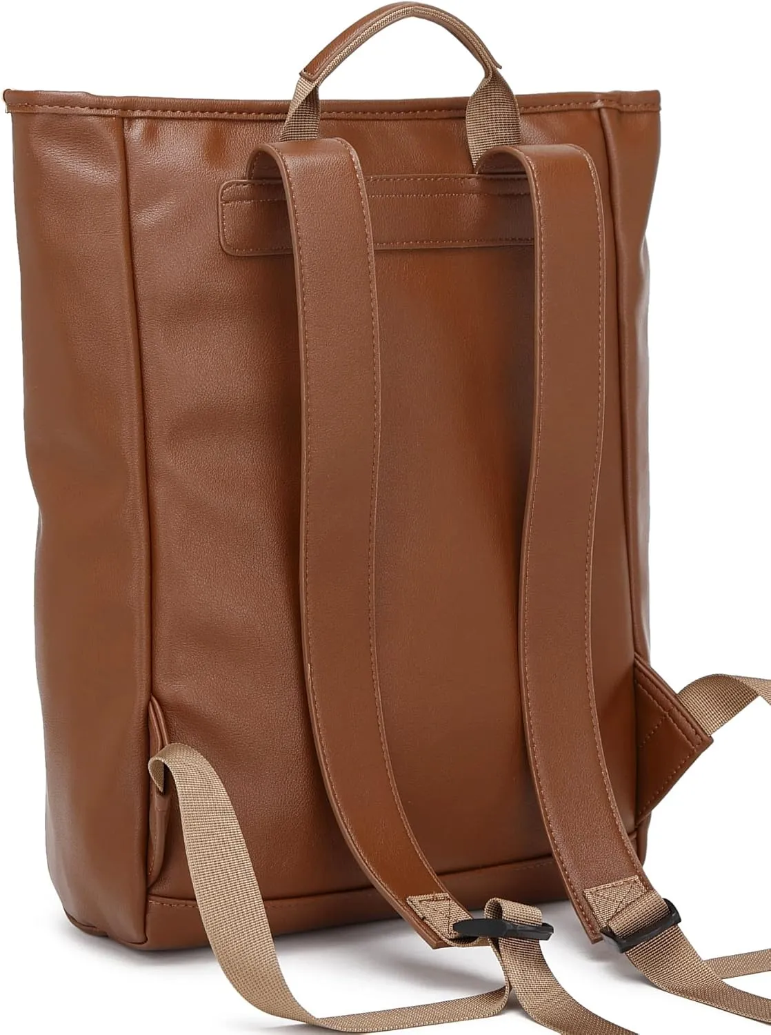 Kah&Kee Leather Laptop Backpack for Women with 14-inch Laptop Compartment Ideal for Teachers, College Students and Work