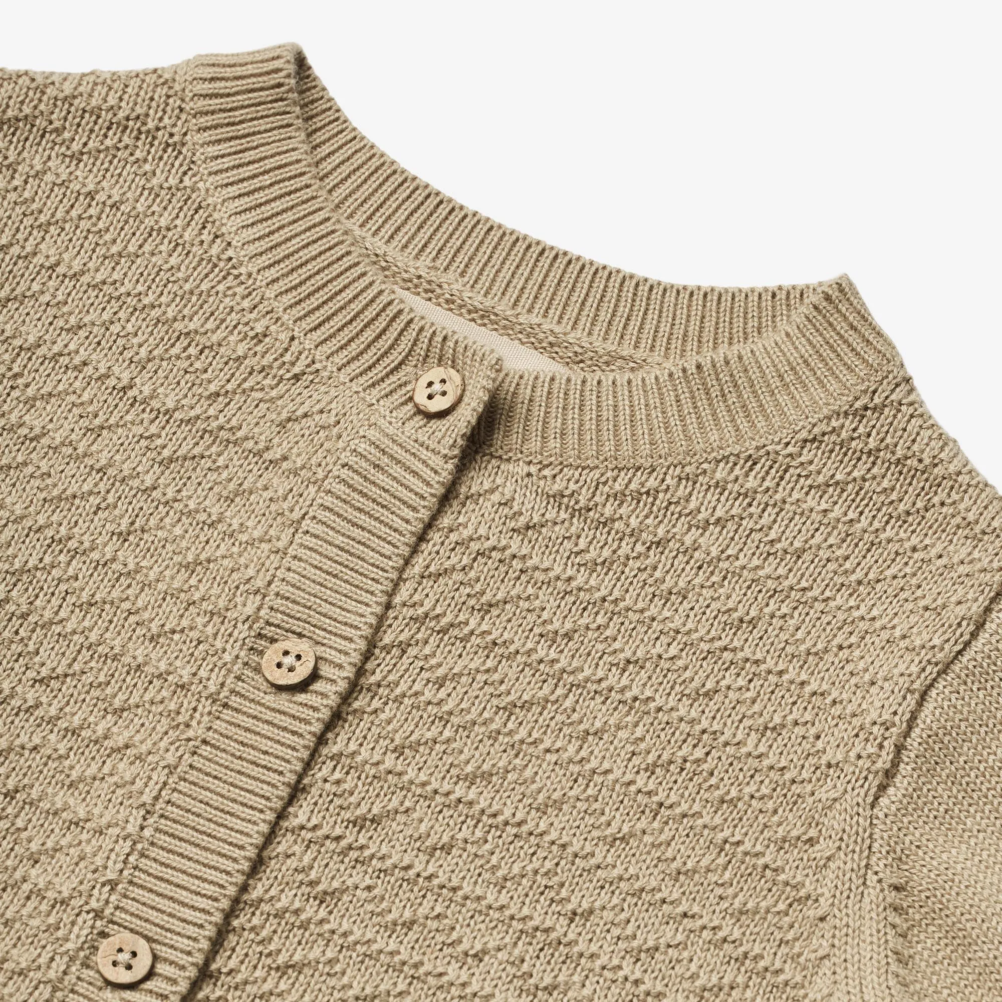 Knit Cardigan Bjørn - grey sand