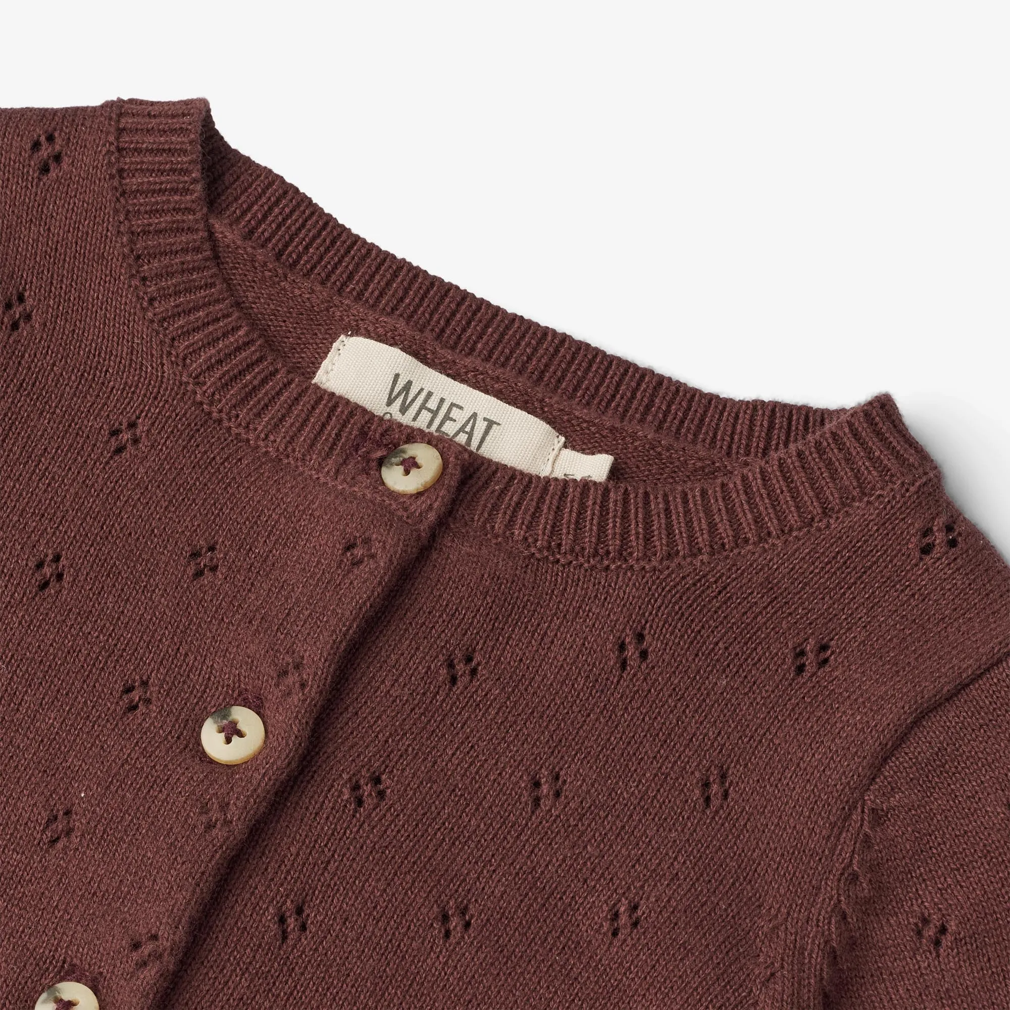 Knit Cardigan Maia | Baby - aubergine