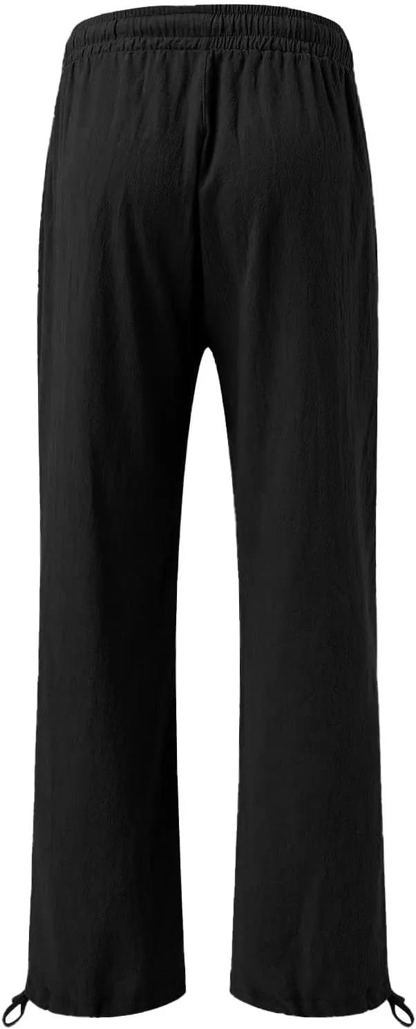 Lounge Pants for Women Loose Fit 2025 Baggy Y2K Summer Stretchy Boho Beach Pants Resort Wear Beach Trendy Palazzo Trousers