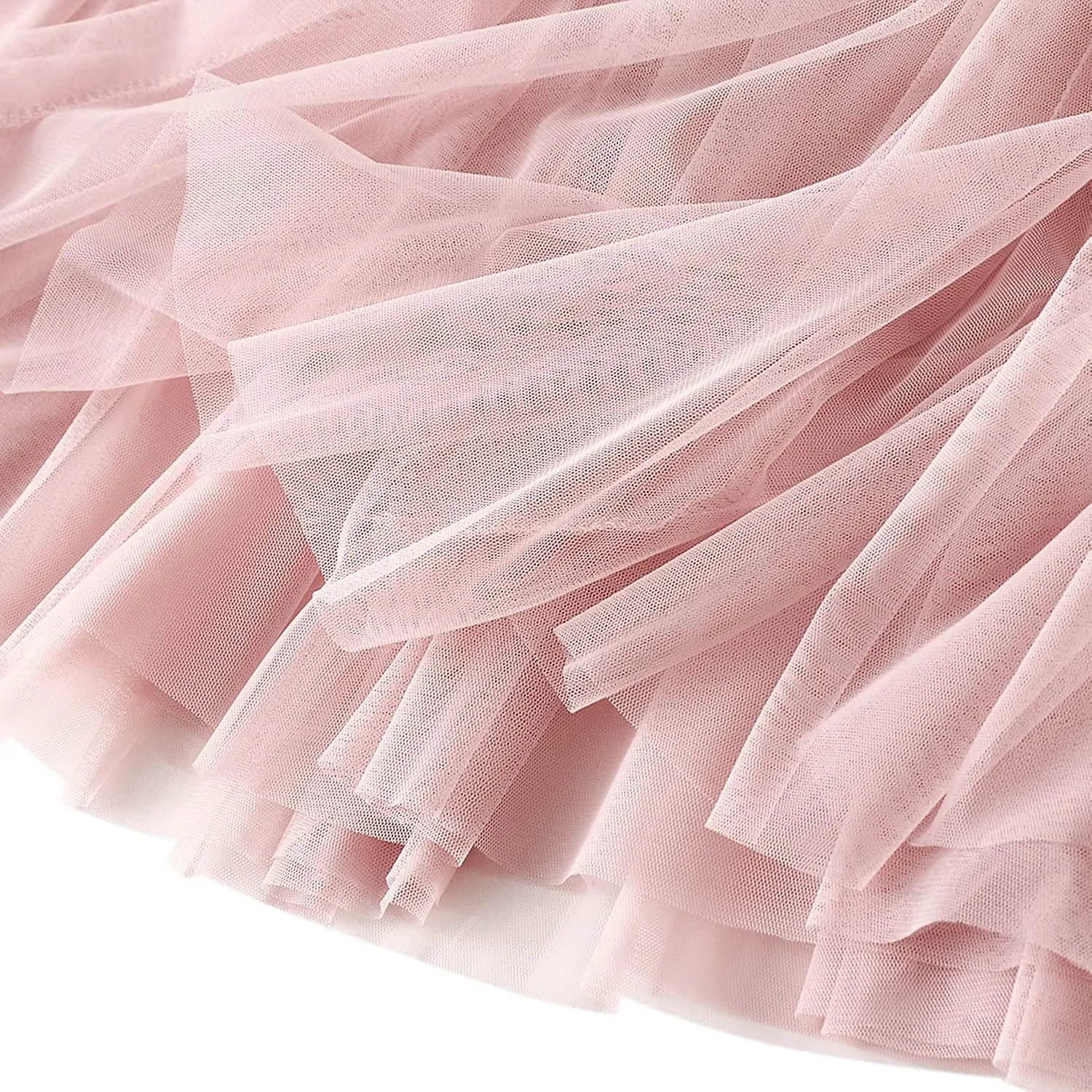 Lu's Chic Women's Pleated Tulle Skirt High Waist Tutu Skirt Chiffon Elastic Waist Summer Layered
