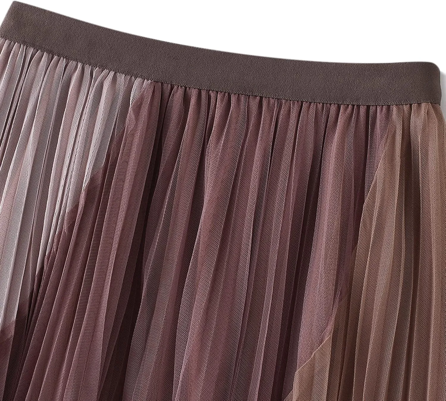 Lu's Chic Women's Tulle Skirt Tutu Skirts Tea-Length Elastic Waist A-line Layered Mesh Midi Length