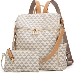 Makes Backpack Purse for Women PU Leather Travel Satchel Handbag Convertible Design Bag with Purse 2 Piece 13 Inch