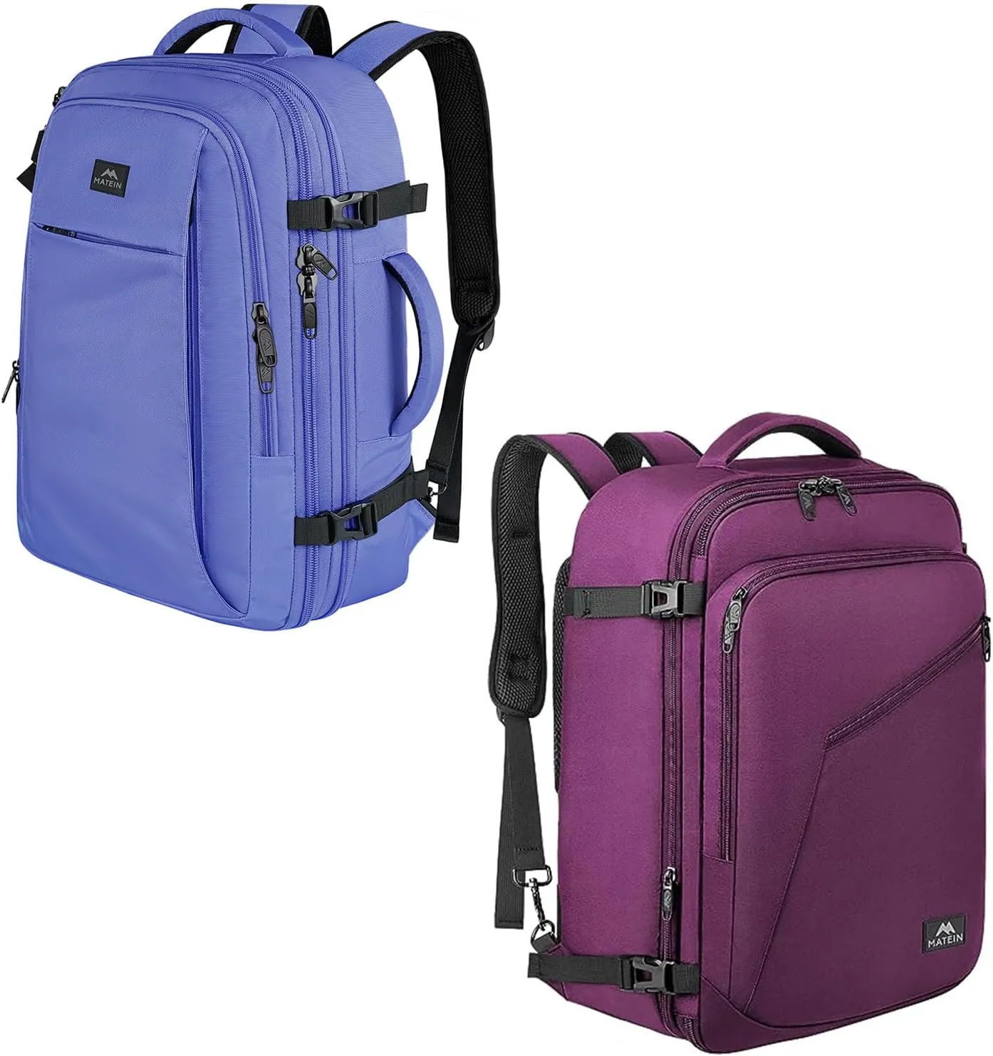 MATEIN Travel Backpack for Women Bundle | Expandable Flight Approved Carry on Luggage Daypack & 50L Carry on Backpack with Wet Bag Lightweight Daypack Gift for Traveler