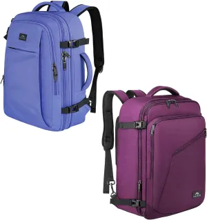 MATEIN Travel Backpack for Women Bundle | Expandable Flight Approved Carry on Luggage Daypack & 50L Carry on Backpack with Wet Bag Lightweight Daypack Gift for Traveler