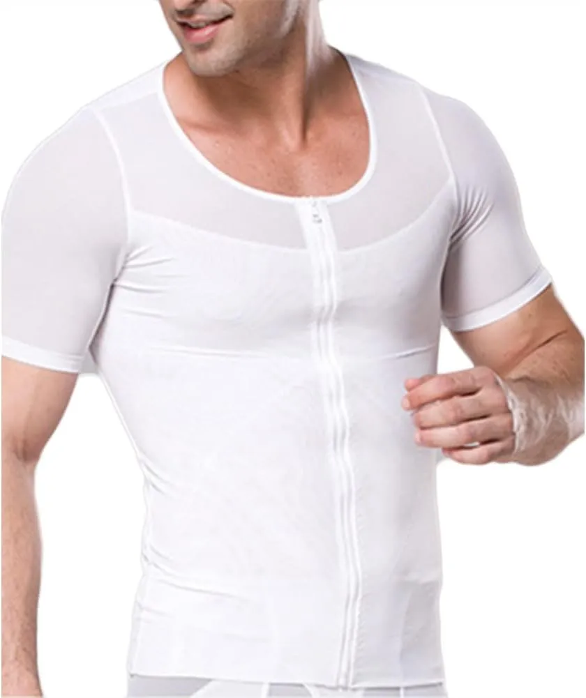 Mens Gynomastica Shapewear Compression Shirt Slimming Undershirt Body Shaper Vest Workout Tank Tops