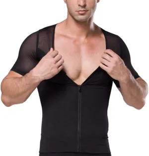 Mens Gynomastica Shapewear Compression Shirt Slimming Undershirt Body Shaper Vest Workout Tank Tops