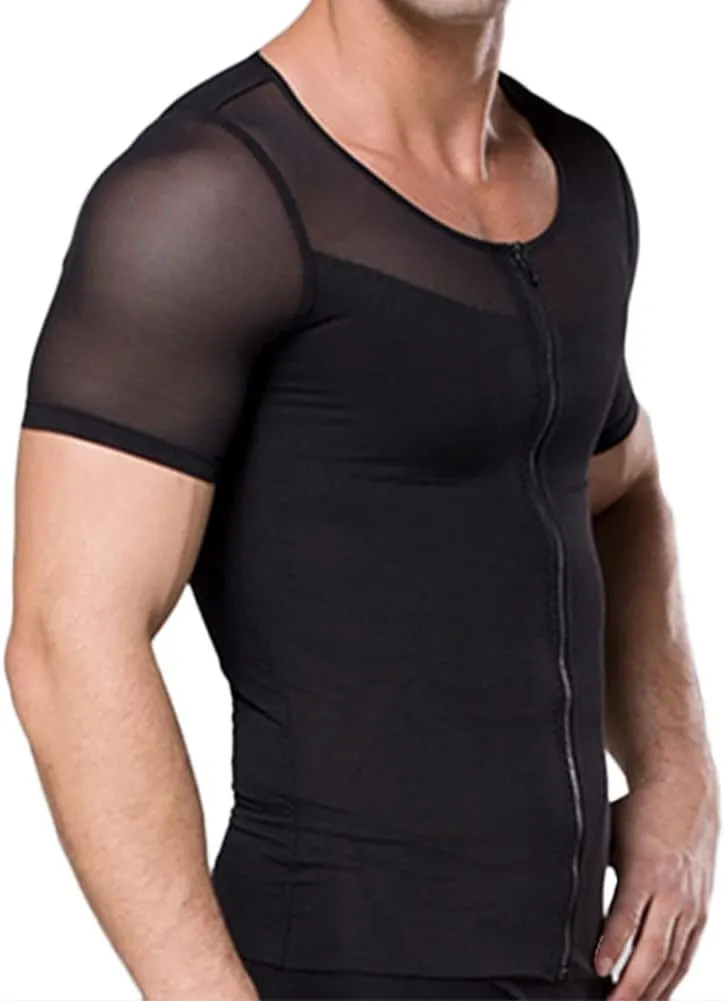 Mens Gynomastica Shapewear Compression Shirt Slimming Undershirt Body Shaper Vest Workout Tank Tops