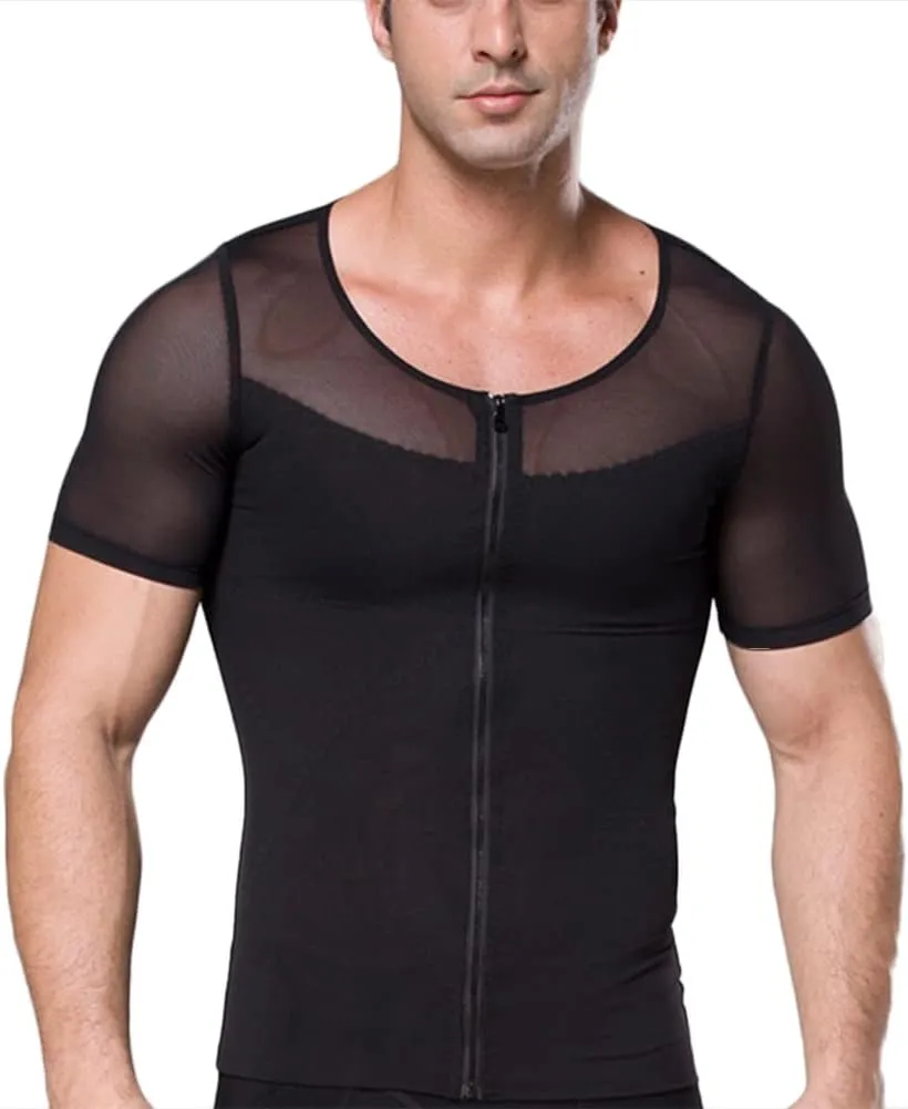 Mens Gynomastica Shapewear Compression Shirt Slimming Undershirt Body Shaper Vest Workout Tank Tops