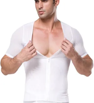 Mens Gynomastica Shapewear Compression Shirt Slimming Undershirt Body Shaper Vest Workout Tank Tops