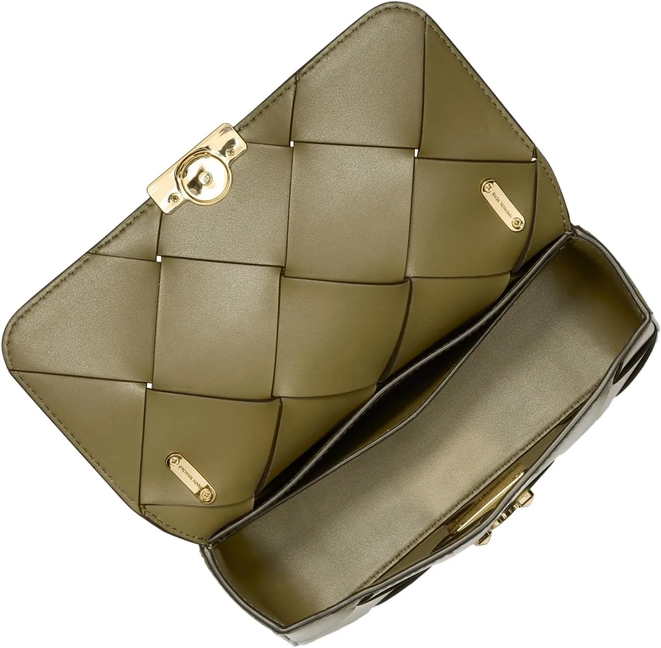 Michael Kors Tribeca Small Woven Convertible Chain Shoulder Bag