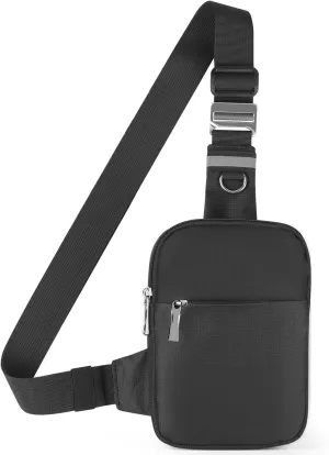 Mini Sling Bag for Women Men, Crossbody Bags Chest Bag Dual Pocket RFID Cell Phone Purse Travel Running Walking